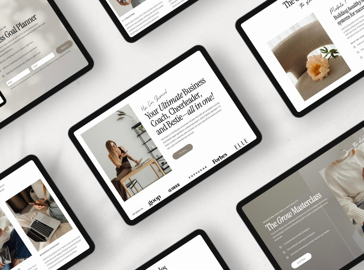 Sierra – A Sleek, Modern Showit Website Template for Coaches & Freelancers