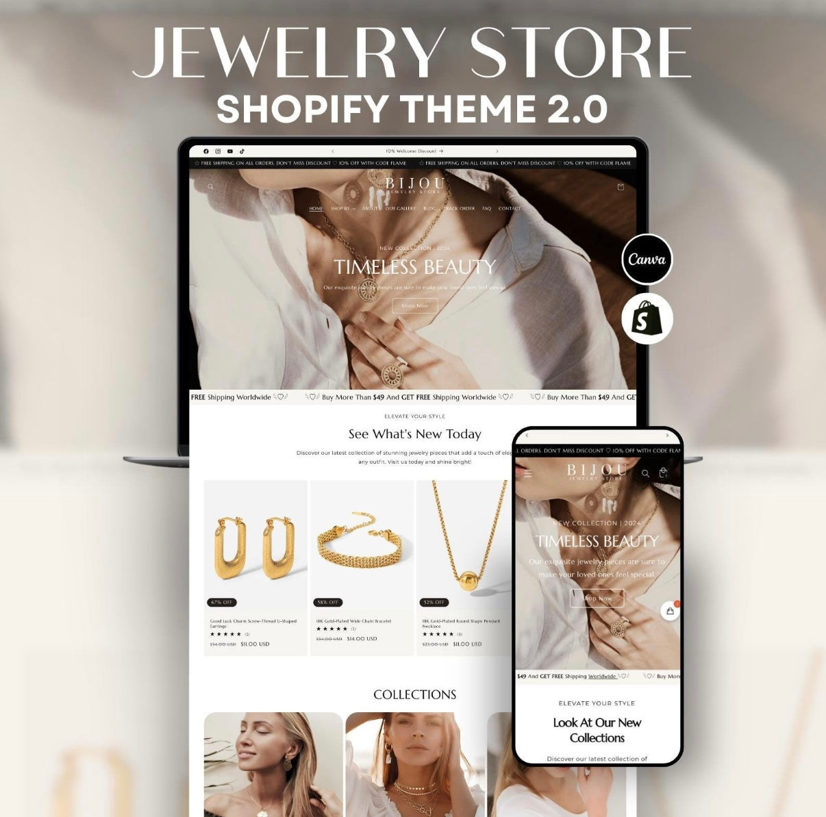 Bijou – Minimal & Feminine Shopify 2.0 Theme for Jewelry & Accessories