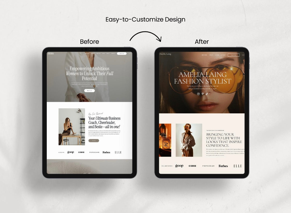 Sierra – A Sleek, Modern Showit Website Template for Coaches & Freelancers