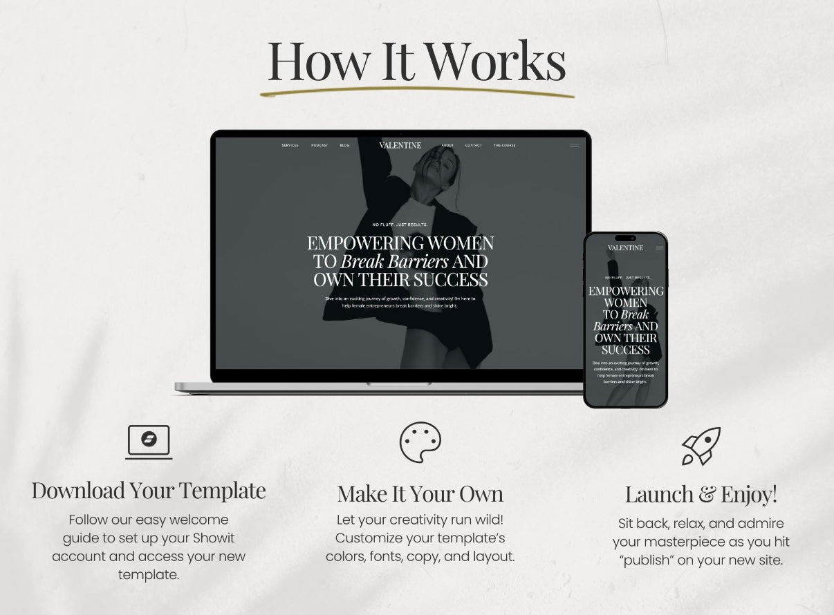 Valentine – A Luxury Showit Website Template for Coaches & Freelancers