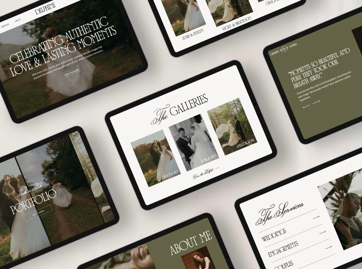 Delphine – Moody Earth-Toned Showit Website Template for Photographers & Creatives