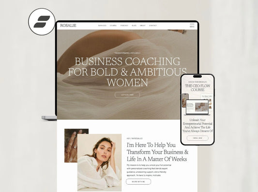 Rosalie Showit Template – Elegant Website Design for Creatives, Coaches & Agencies