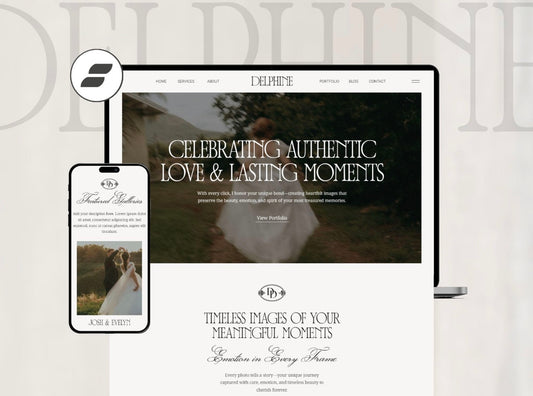 Delphine – Moody Earth-Toned Showit Website Template for Photographers & Creatives