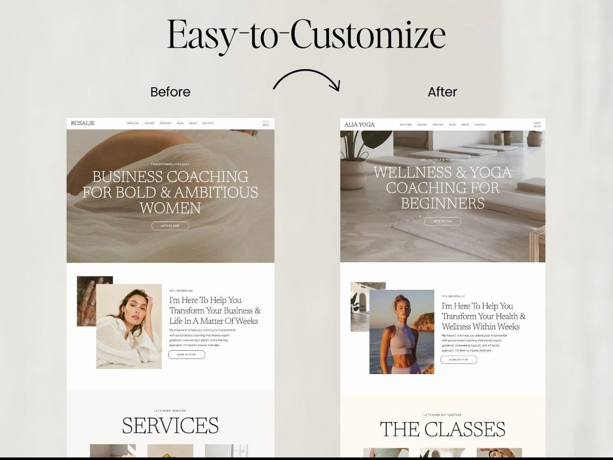 Rosalie Showit Template – Elegant Website Design for Creatives, Coaches & Agencies