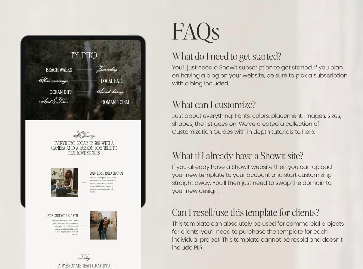 Delphine – Moody Earth-Toned Showit Website Template for Photographers & Creatives