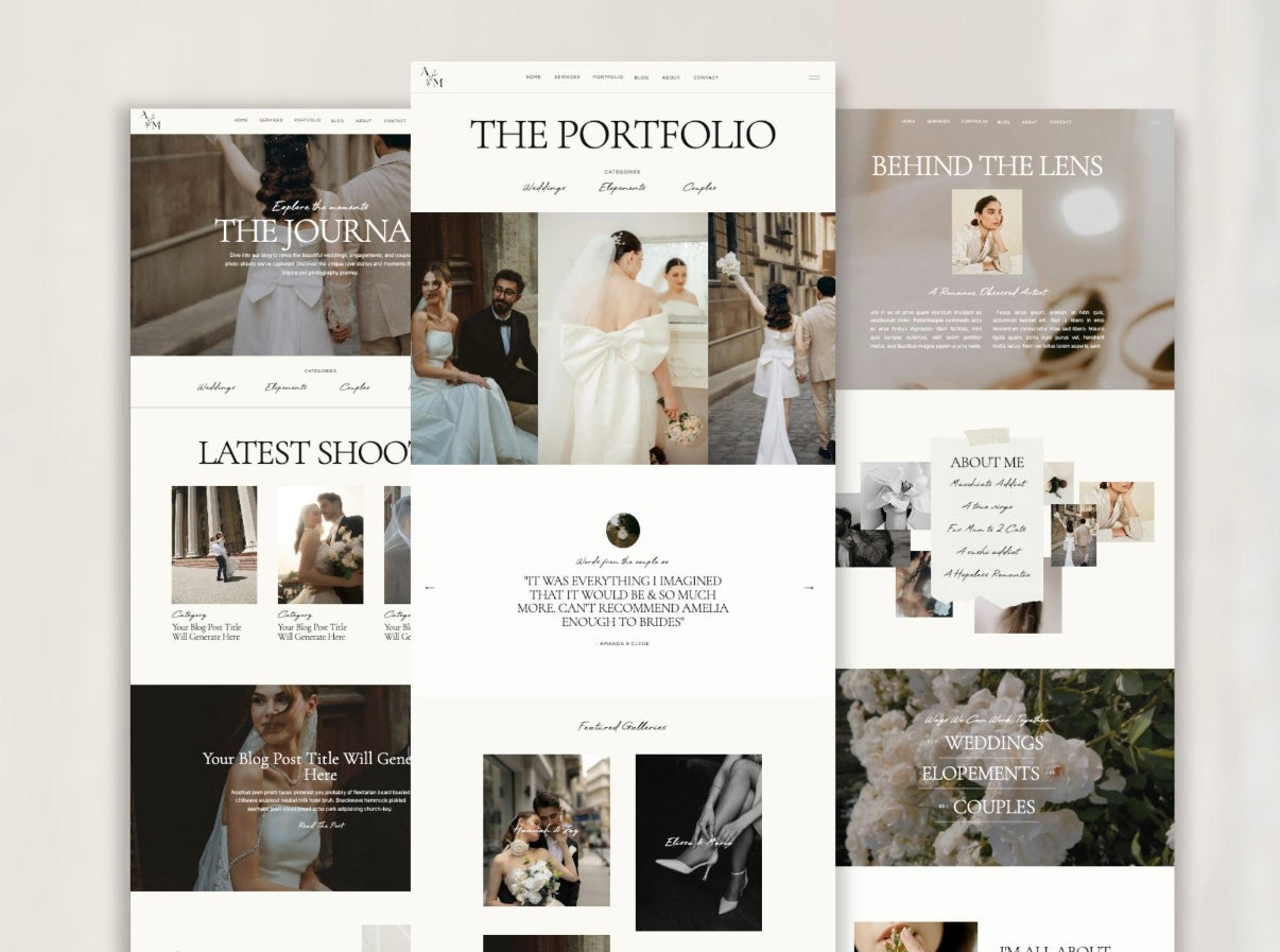 Luxury Showit Website Template for Photographers