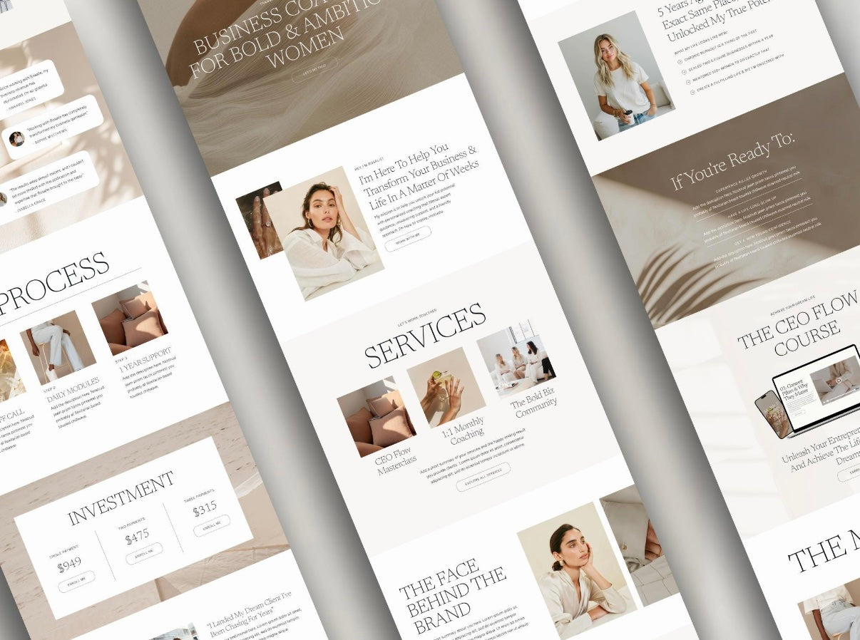 Rosalie Showit Template – Elegant Website Design for Creatives, Coaches & Agencies