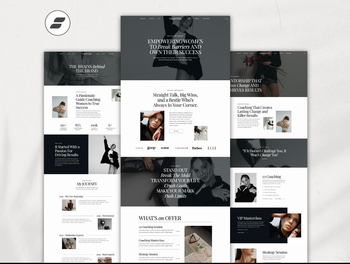 Valentine – A Luxury Showit Website Template for Coaches & Freelancers