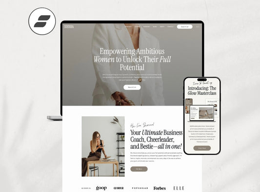 Sierra – A Sleek, Modern Showit Website Template for Coaches & Freelancers