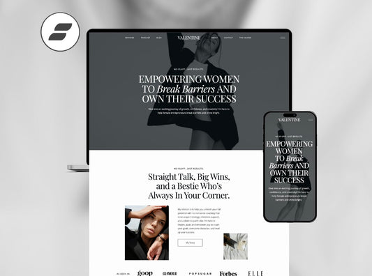 Valentine – A Luxury Showit Website Template for Coaches & Freelancers