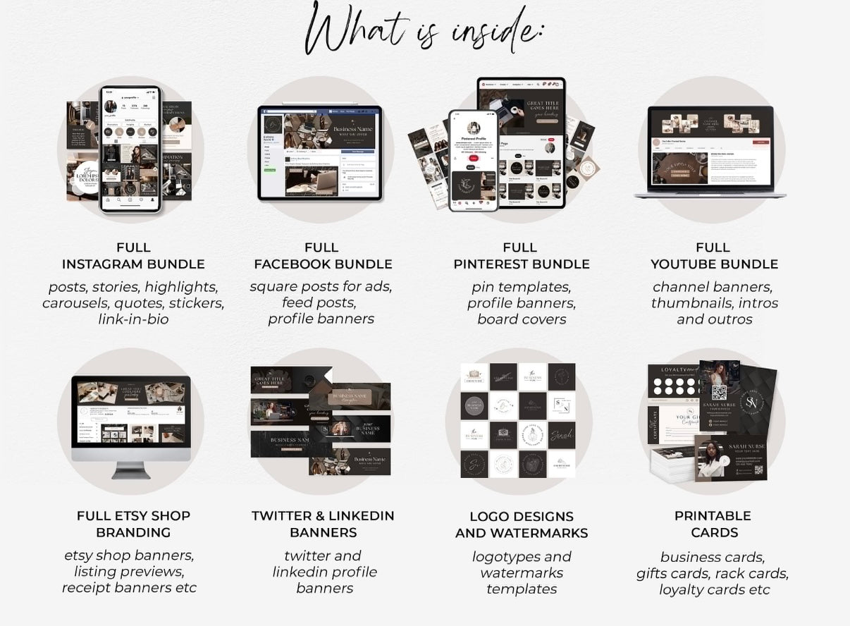 Ultimate Business Branding Kit – 1000+ Canva Templates for Marketing, Social Media & Print Design